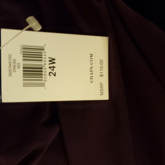 💎 Chaps dresses purple fashionable with swoop design at the waist. Size 24W - Picture 7 of 7